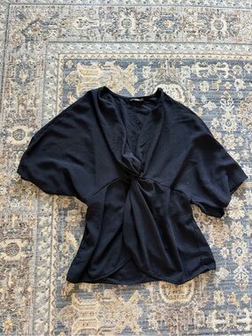 ASOS Black Twist-Front Women's Top